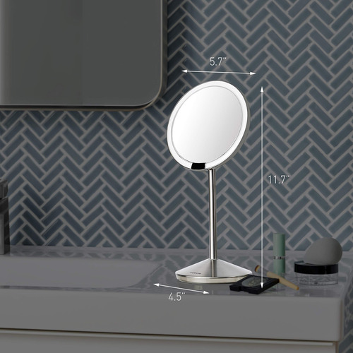 Sensor Mirror Simplehuman 5 Redondo Recarregável 10x Magnifi
