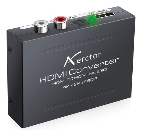 Convertidor De Audio Hdmi A Hdmi + Toslink Óptico (spdif) 4k