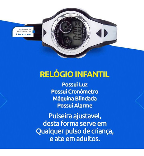 Relógio Infantil Masculino Esportivo Digital Qualidade