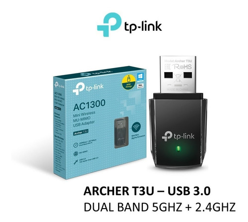 Mini Adaptador Usb Mu-mimo Ac1300 Tplink Tl-t3u