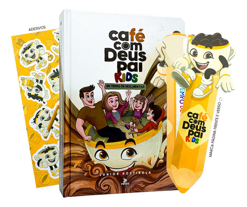 Café Com Deus Pai Kids: Um Tempo De Descobertas | 366 Dias, De Junior Rostirola. Editora Velos, Capa Dura, Edição 1 Em Português, 2023