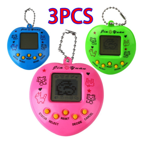 Mascota Virtual Tamagotchi 168 Animales, 3 Unidades