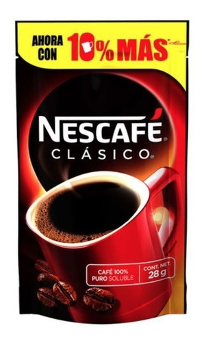 Caja Café Nescafé Clásico Doy Pack 24 Bolsas De 28 Grs