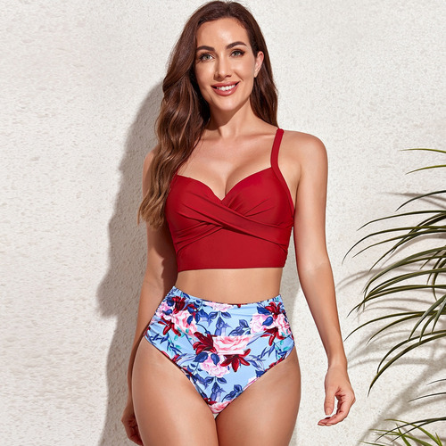 Rebajas Maiô Tankini De Duas Peças Oversized Com Decote Em V