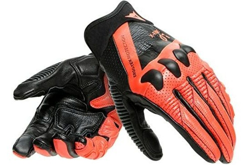 Guantes De Moto Dainese X-ride Negro/rojo Fluorescente Md.