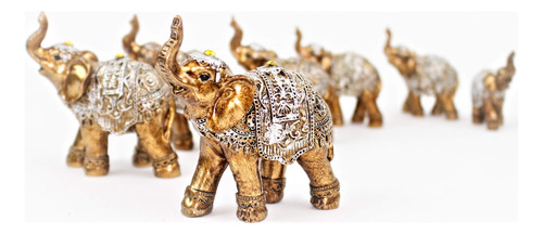 Juego De 7 Preciosas Estatuas De Elefantes De La Suerte Feng