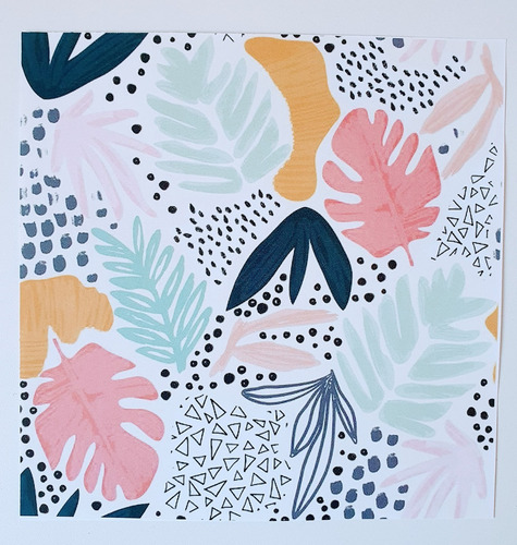 Imagen 5 de 6 de Decoupage Laminas Set Tropical Moderno Rosa X 6 Laura Craft