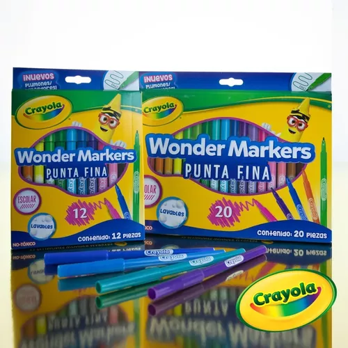 Set de 12 Marcadores Lavables Punta Fina - CRAYOLA