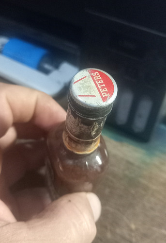 Botellita Antigua Miniatura Licor Crema Chocolate Peters 50c (Usado)