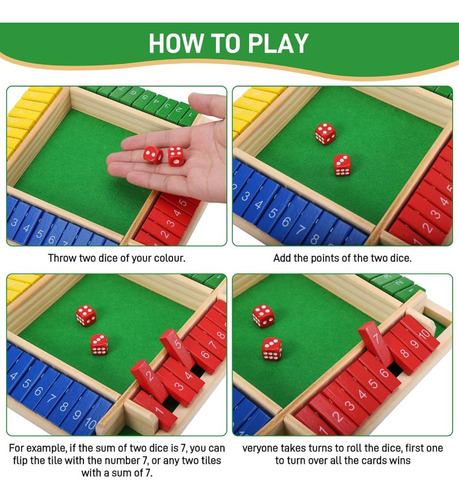 Shut The Box Juego De Mesa Shut The Box Juego De Matemática