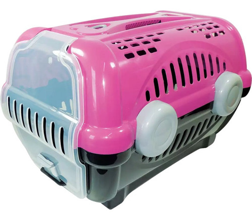 Caixa De Transporte Furacão Pet Luxo N3 Rosa