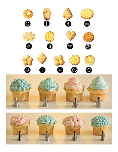 New Juego De Pistola De Prensa For Galletas De Acero