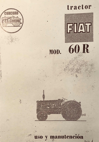 Manual De Uso Y Mantenimiento Tractor Fiat 60r