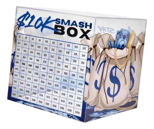 Piggy Bank Efectivo Ahorro De Bancos 18cmx18cm Azul