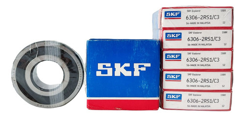 Rodamiento Sello Goma 6306-2rs1/c3 Marca Skf
