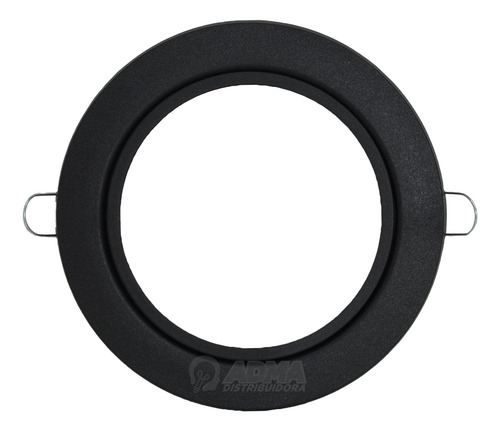 Spot Embutir Redondo Pvc Lampara Ar111 Negro Pack X5