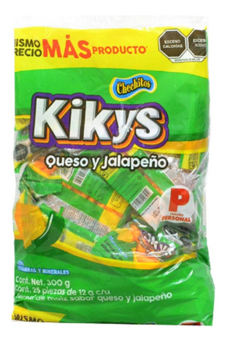 Chechi Kikys Jalapeño Personal 25 Pz