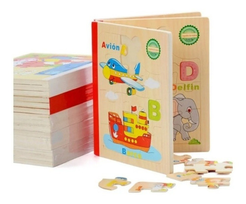 Libro Rompecabezas Juego Didácticos Para Niños En Madera 