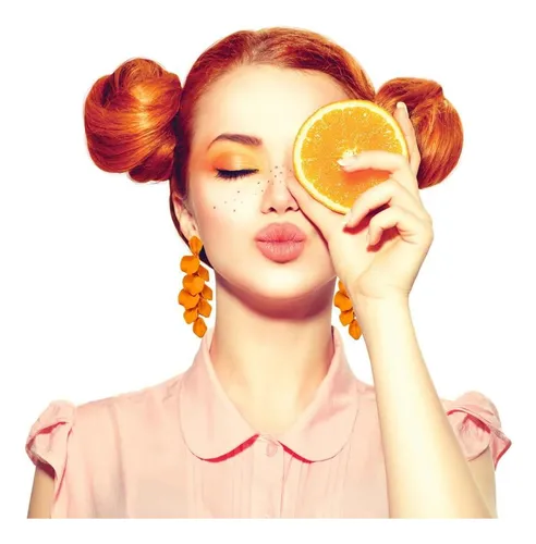 Omgame Pendientes Llamativos Florales De Color Naranja Para