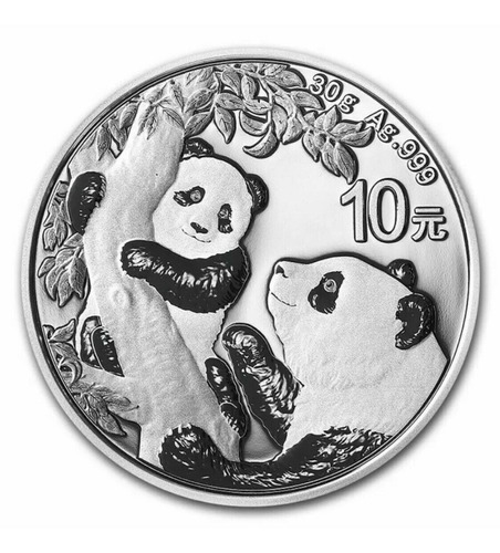 Moneda Panda Chino Plata 2021 30grs 999 Beijing Templo China