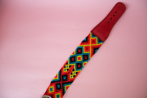 Collar Para Perro Talla L Artesanal Colores Tejido Artesanal L