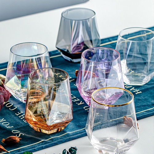Yuhanoer Juego De 4 Copas De Vino, Cristalería Navideña Irid