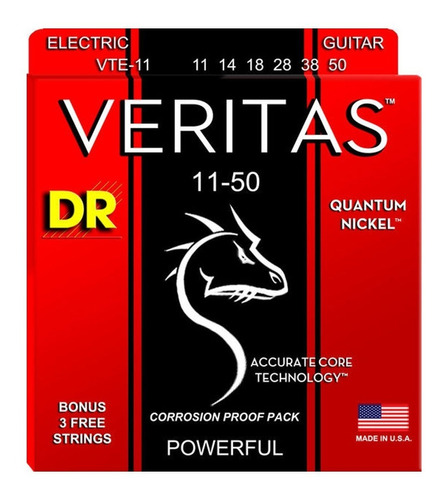 Cuerdas Guitarra Elèctrica Dr Veritas 11-50 Quantum Nickel