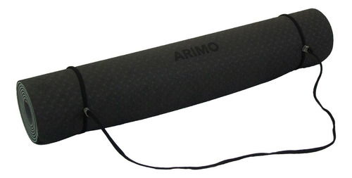 Arimo Balance Slim Yoga Mat 4 Mm 181 X 61 Biodegradável Tpe Cor Ônix
