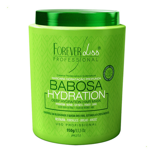 Mascara Babosa Forever Liss Maciez Hidratação Profunda 950g