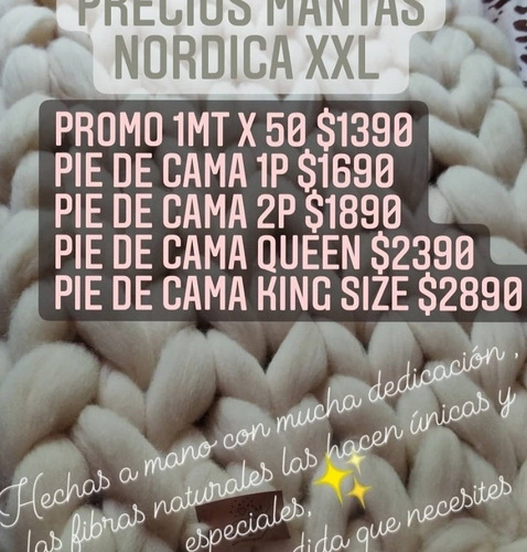 Imagen 3 de 3 de Manta Lana Nórdica