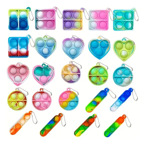 Pack De 5 Llaveros Fidget Con Pinchos De PLA, Juguetes Anti-Estrés De 7 Cm Con Forma De Rodillo, Ideales Para Aliviar La Ansiedad Y Masajear Manos, Colores Variados