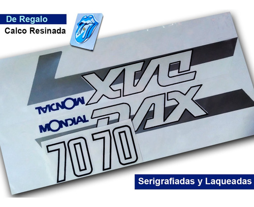 Calcos Tipo Original Mondial Dax 70cc / 90cc. Calidad