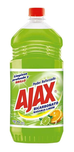 Caja Limpiador Ajax Bicarbonato Naranja-limón Con 12 Botella