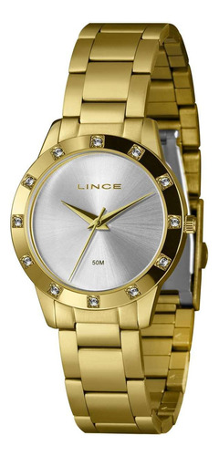 Relógio Feminino Lince Lrg4735l34 Sxkx Casual Dourado
