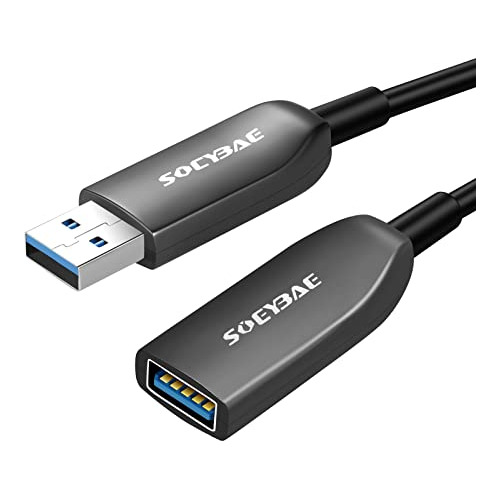 Cable De Extensión Usb 3.0 Soeybae De 15 M, Fibra Óptica Usb