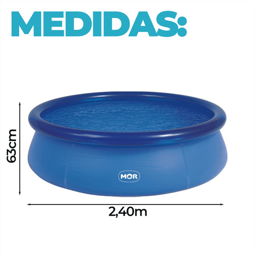 Piscina Inflável Redondo Pvc Reforçado Mor 2400 Litros