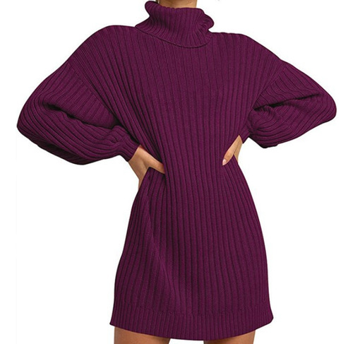 Otoño E Invierno, Nueva Moda, Cuello Alto Para Mujer, Longit