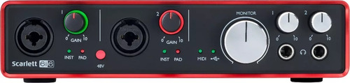 Focusrite Scarlett 6i6 Placa De Sonido Usb 2.0 Midi