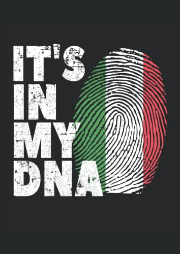 It's In My Dna Italia Bandera: Cuaderno | Cuadriculado | A C