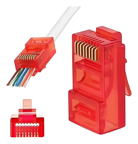 Enchufe Para Red Internet, Mxrcy-004, 1 Paquete, 1x40 Pzas