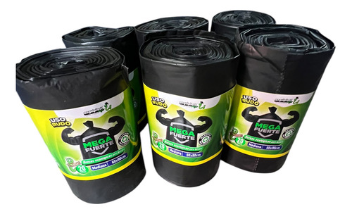 Bolsa De Basura Negra Mediana 60x90cm 6 Rollos