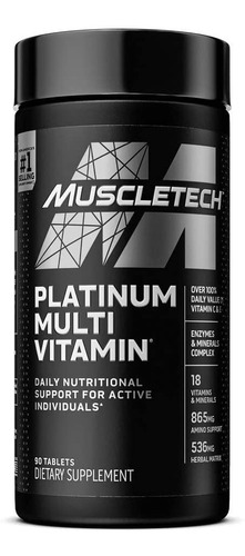 Suplemento en tabletas MuscleTech  Multivitaminico Platinum Multi-Vitamin vitaminas/minerales