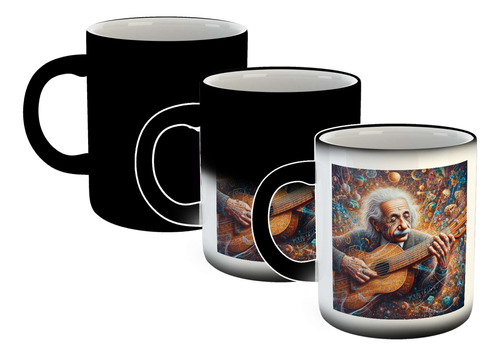 Taza Magica Einstein Tocando Viola Guitarra Musica