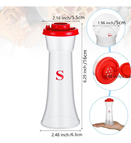 Botella De Plástico Para Condimentos De Cocina De 2 Piezas