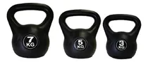 Comprar Pesas Set Rusas Kettlebell 15kg Crossfit Gym 3 5 Y 7 Kg Color Negro