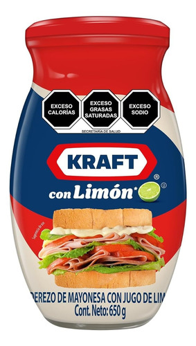 Kraft Aderezo De Mayonesa Con Jugo De Limón Frasco De 650g