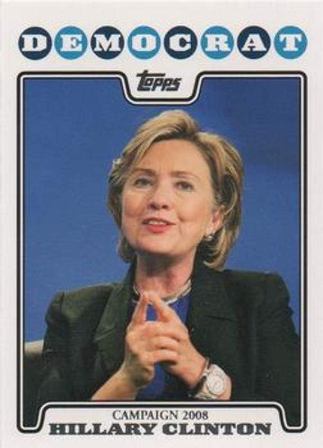 2008 Campaña Topps 2008 Hc Hillary Clinton Mlb Tarjeta De Bé