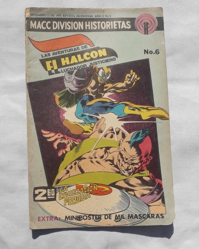 Historieta Comic * Halcon Luchador Justiciero * Nº 6 Macc