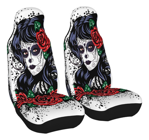 Delerain Funda Asiento Automovil 2 Pieza Diseño Calavera Suv