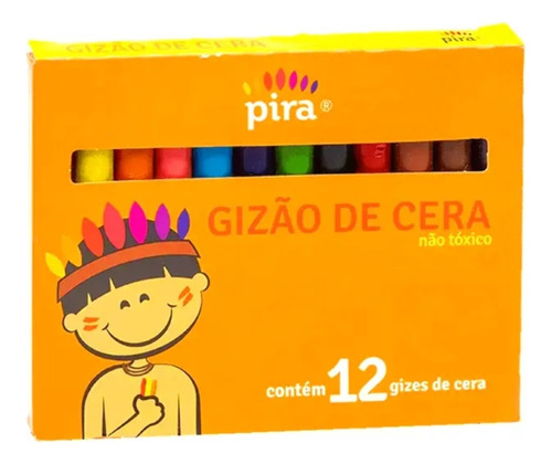 Giz De Cera Grande Kit Cx C/ 12 Cores